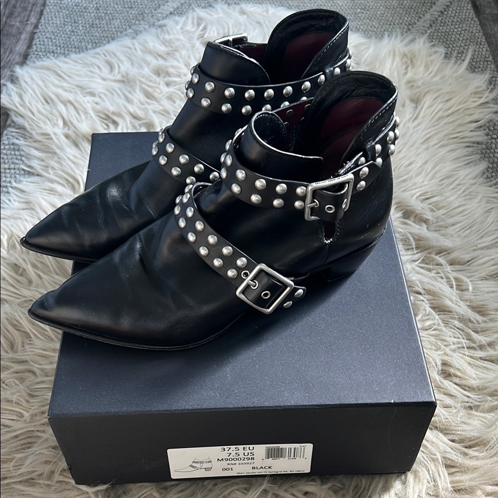 Marc by Marc Jacobs Carrol 2 Strap Leather Ankle Boots